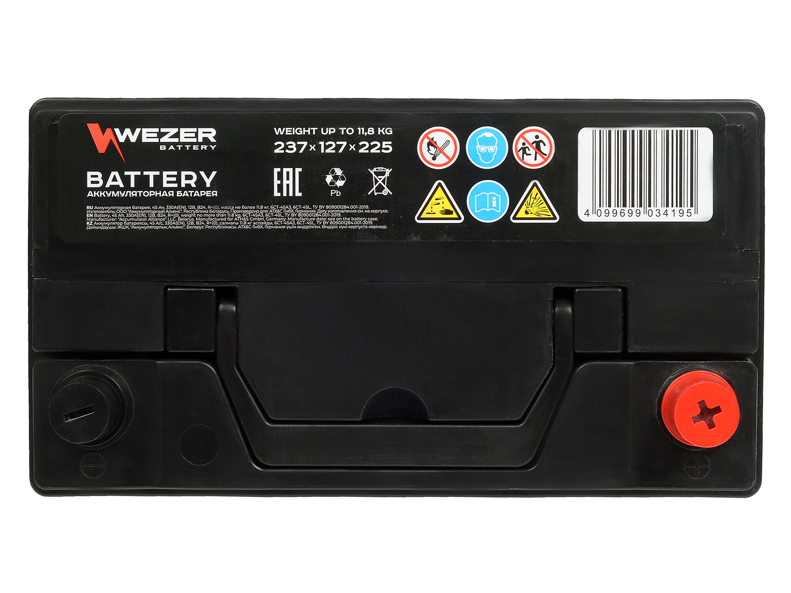 WEZER Batterie 45Ah 330A (R)