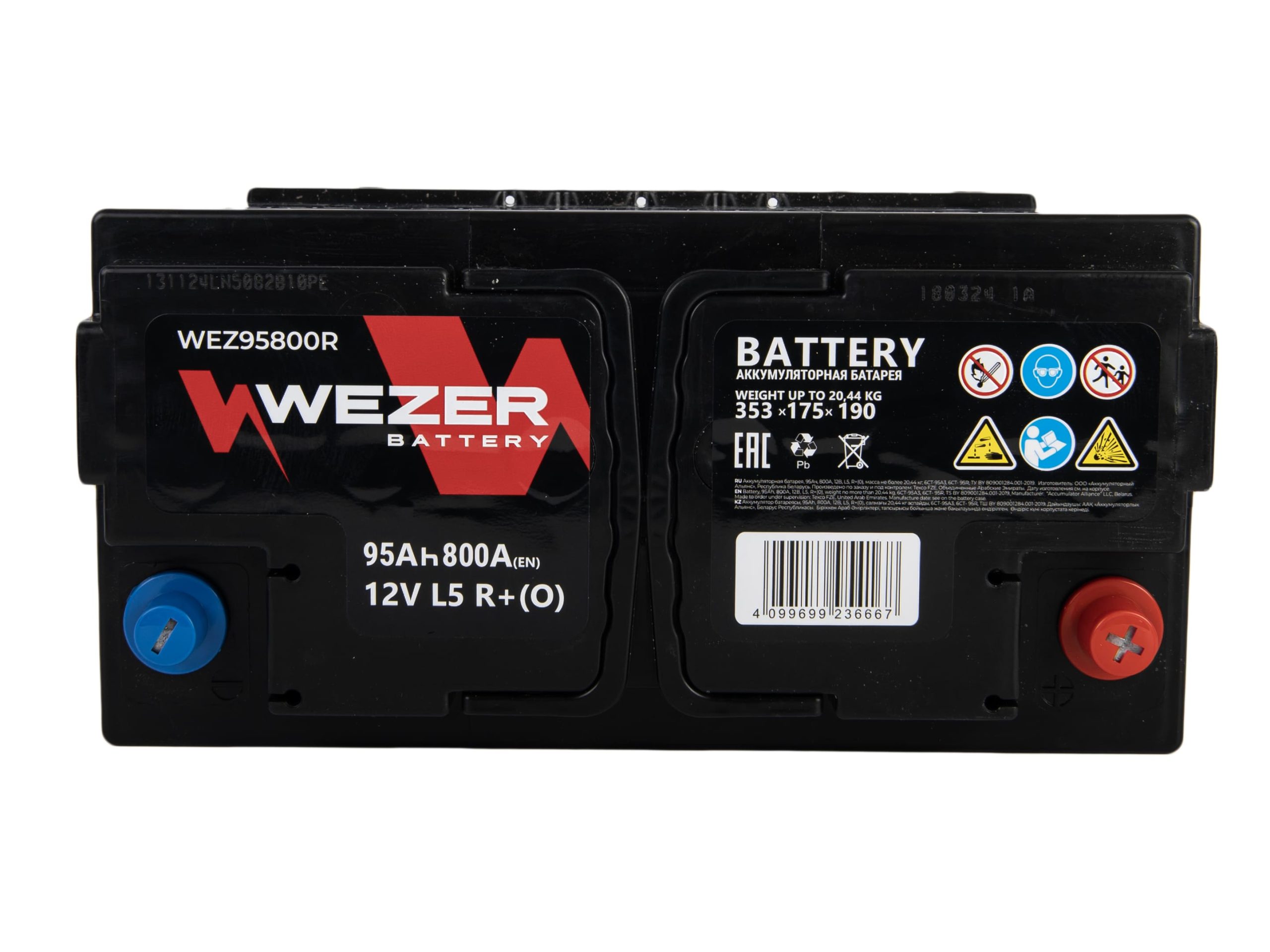 WEZER Batterie 95Ah 800A (R)