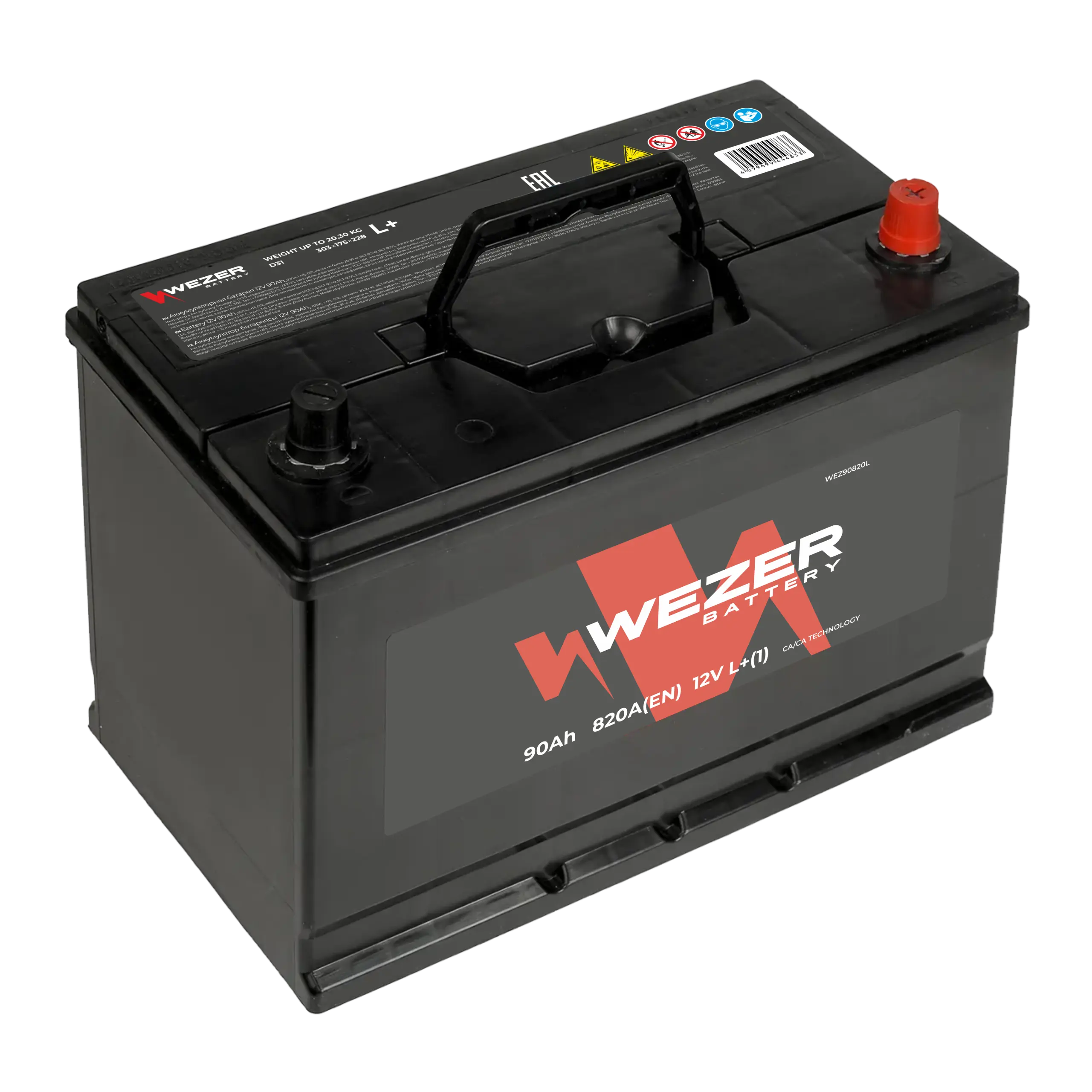 WEZER Batterie 90AH 820A (L)