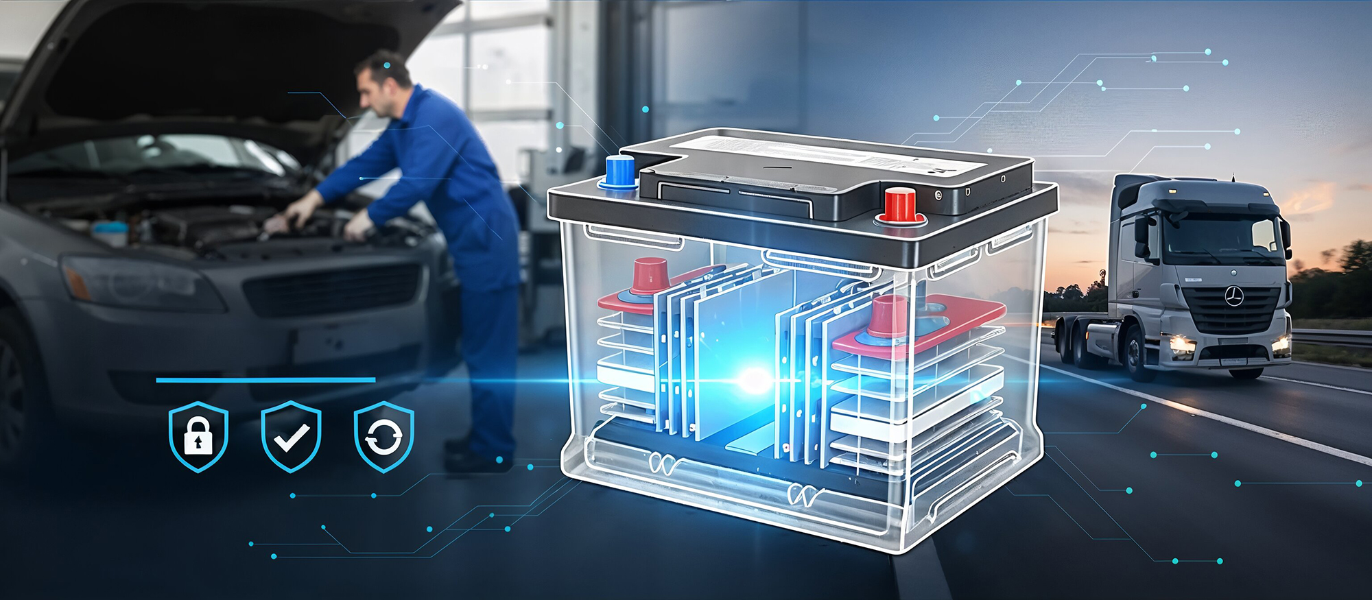 Why do Wezer EFB batteries use fiberglass paper?